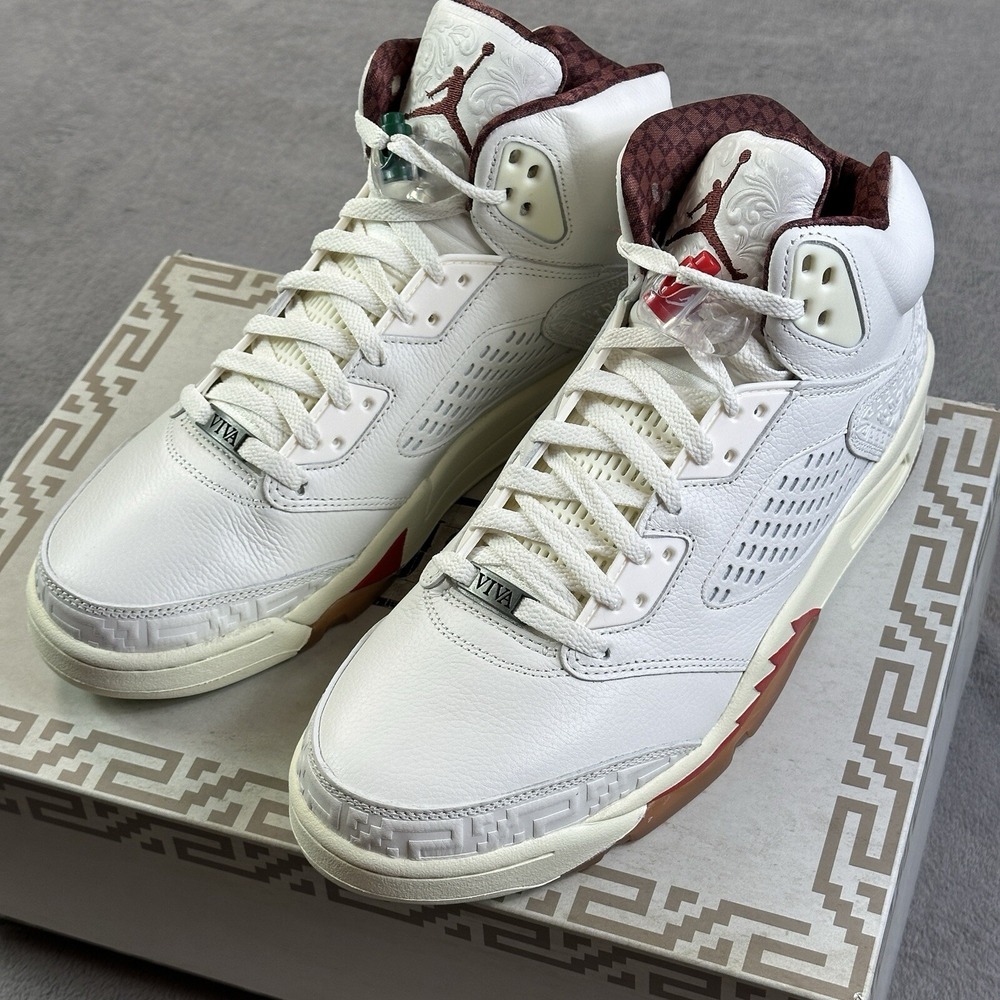 Nike Air Jordan 5 El Grito Sneakers Men's 11.5 Off White Retro Shoes HF8833-100